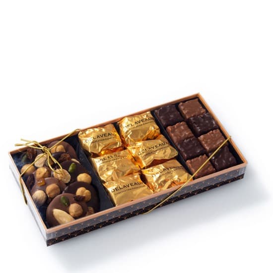 Coffret de Chocolats - Boîte de 36 Carrés de Chocolat Blanc à la Vanille à  Déguster ou