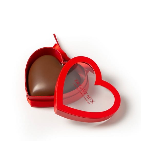 Coeur Chocolat Lait garni Saint Valentin