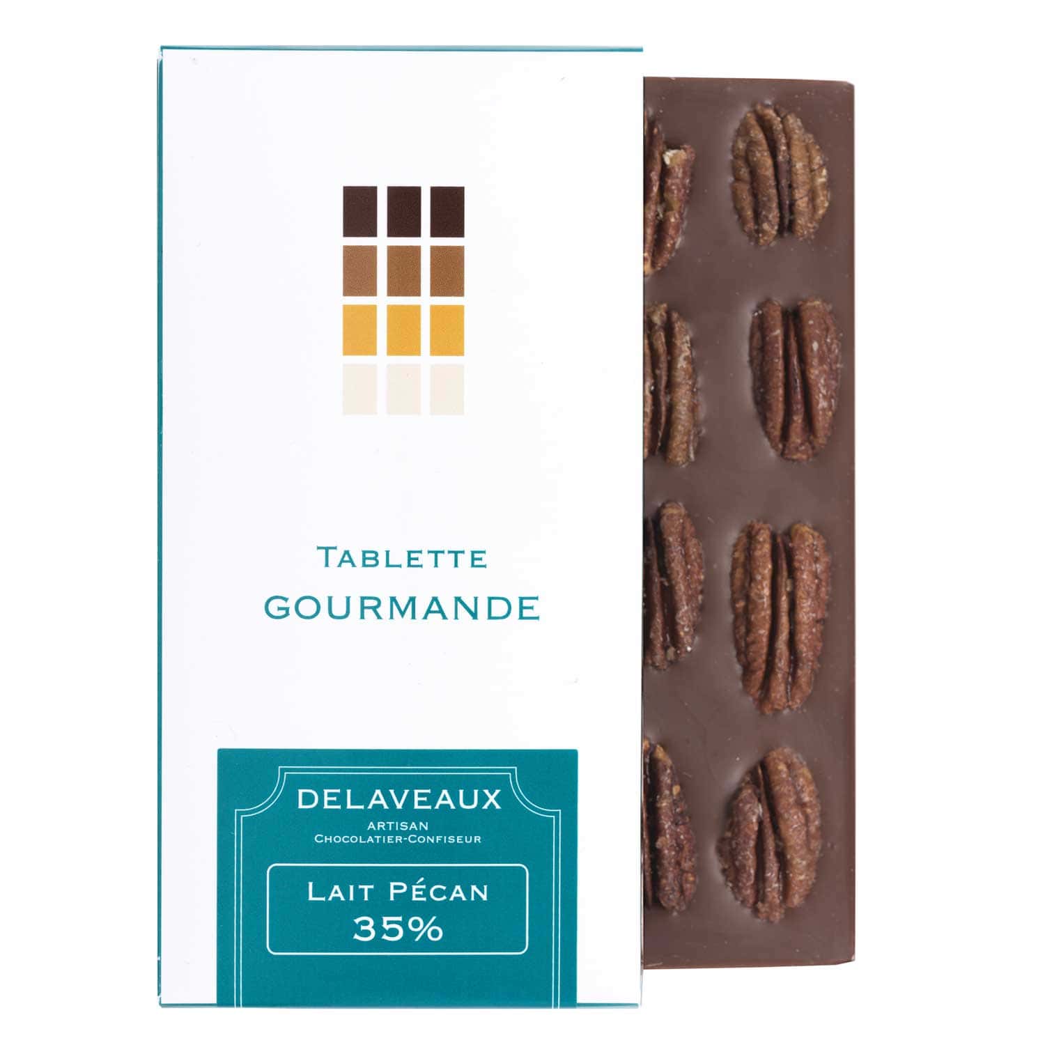 Tablette Chocolat Lait Noix de Pécan 35% 100g