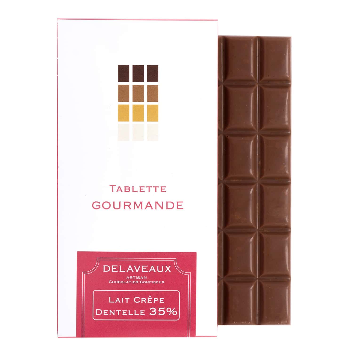 Tablette Chocolat Lait Crêpe Dentelle 35% 80g
