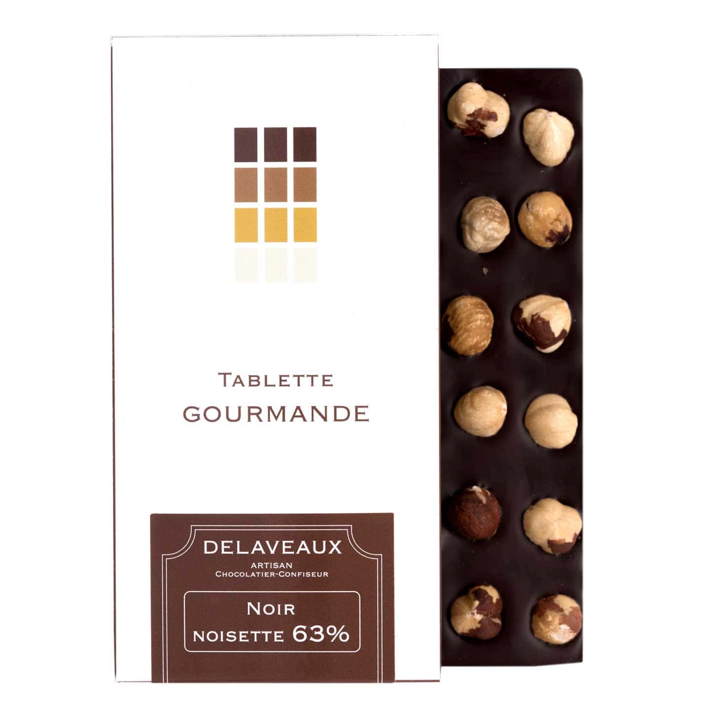 Tablette Chocolat Noir Noisettes 63% 100g