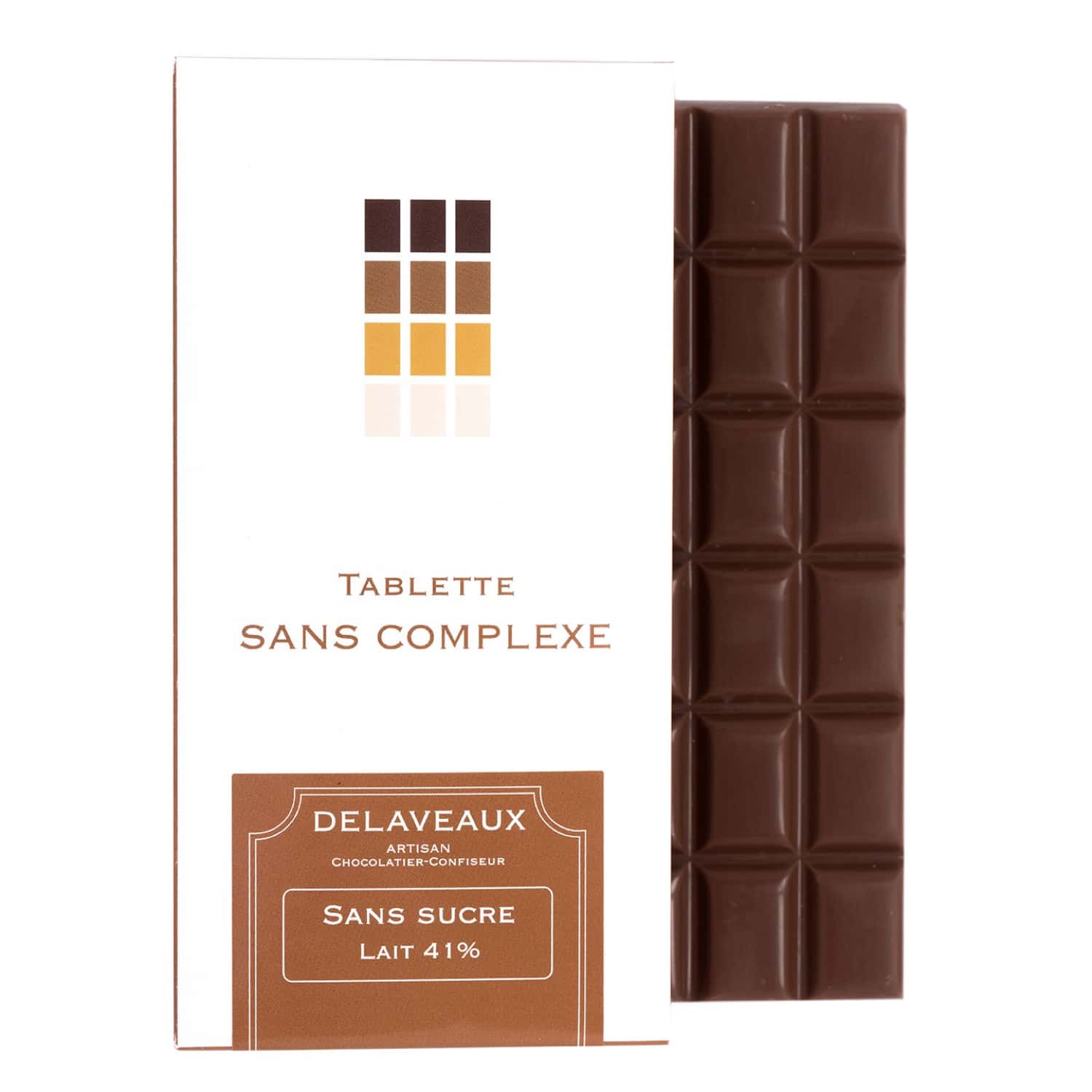 Tablette Chocolat Lait Sans Sucre 41% 80g
