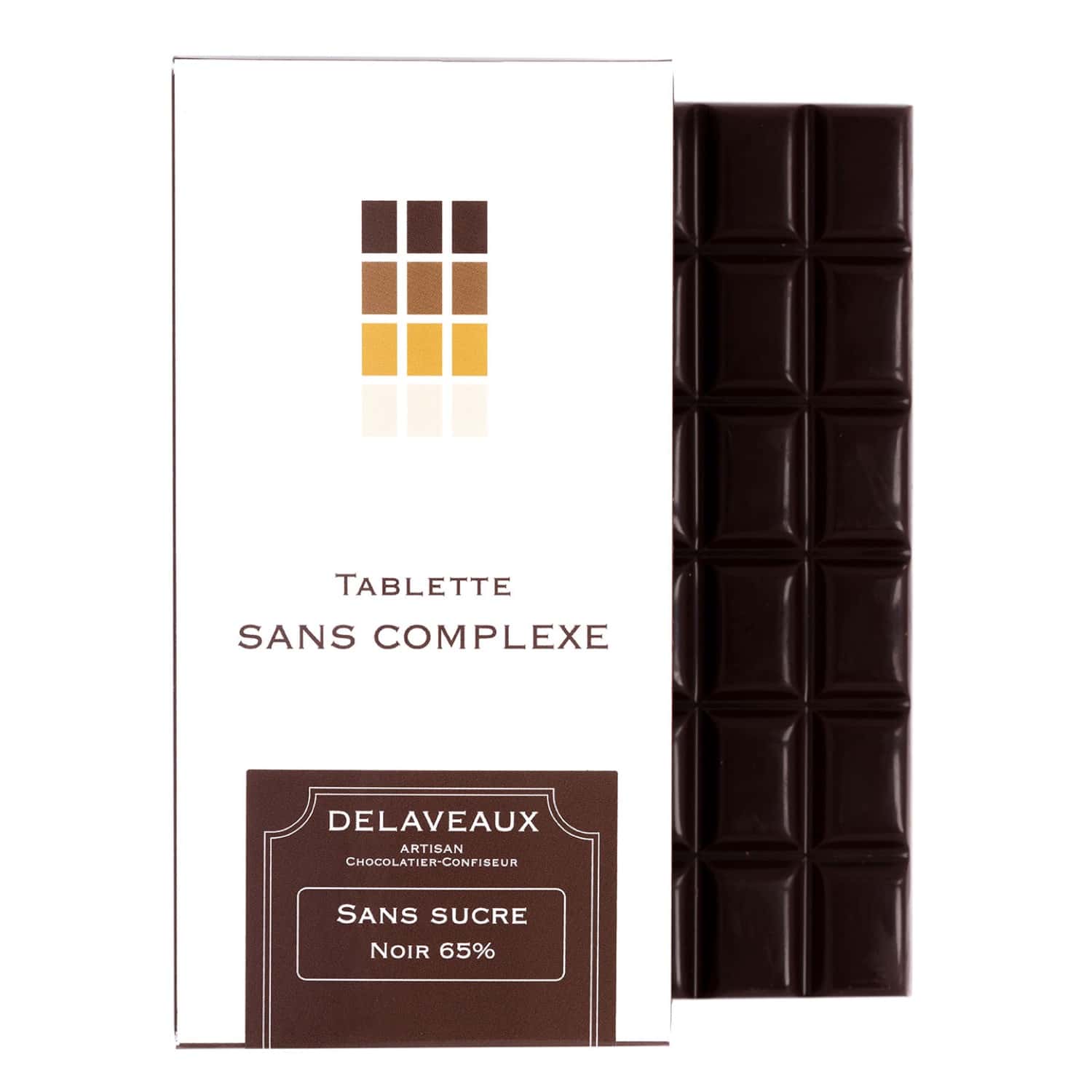 Tablette Chocolat Noir Sans Sucre 65% 80g