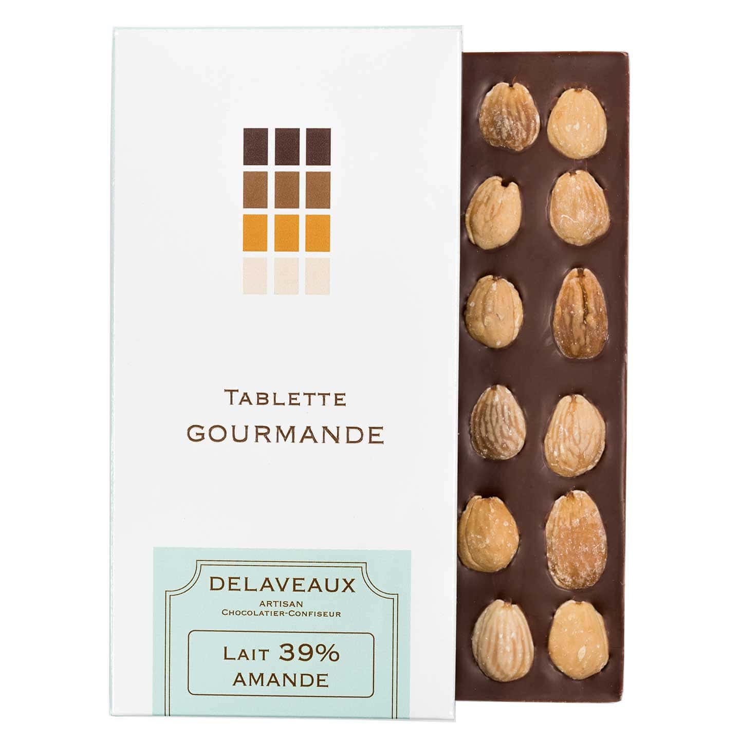Tablette Chocolat Lait Amande 39% 100g