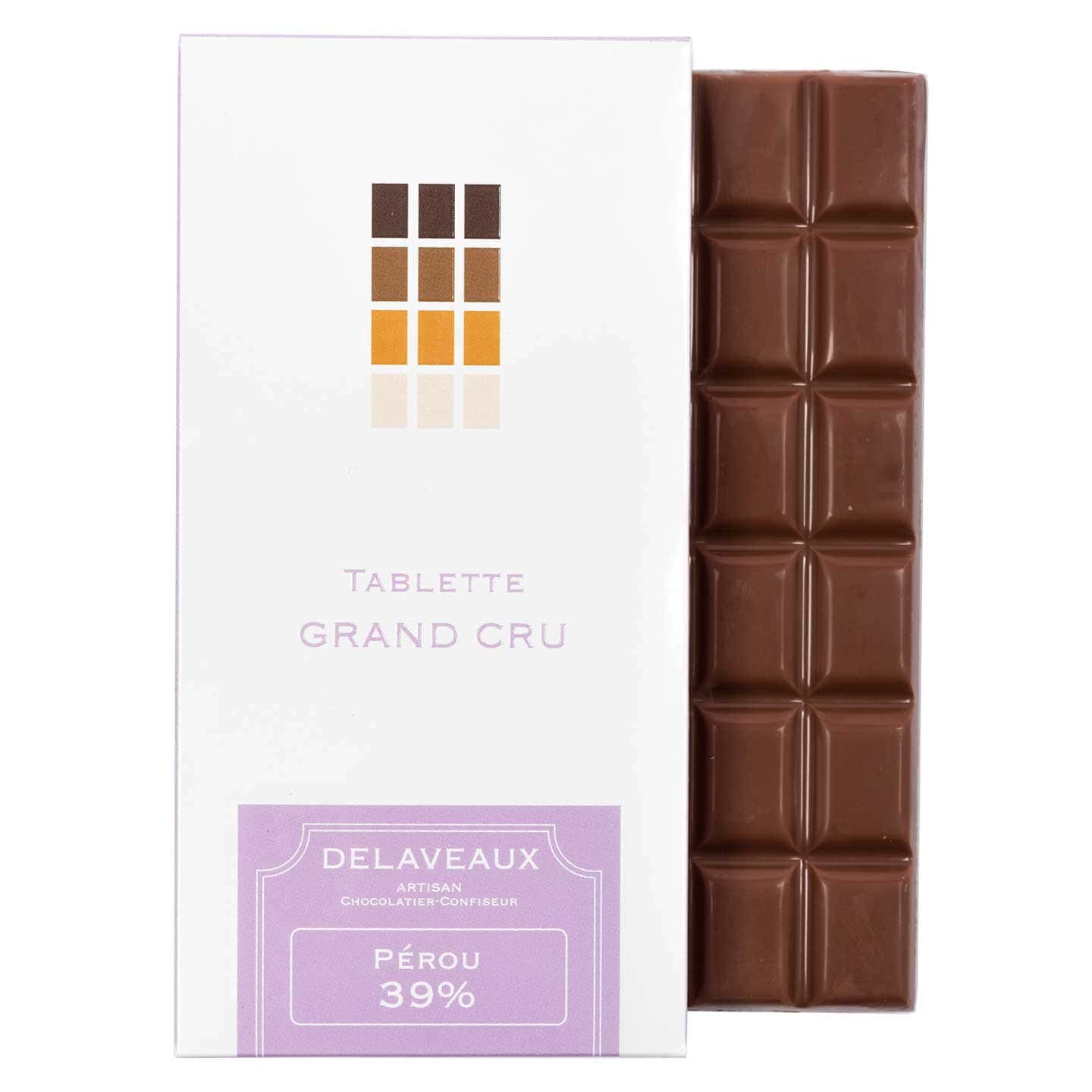 Tablette Chocolat Lait 39% origine Perou 80g