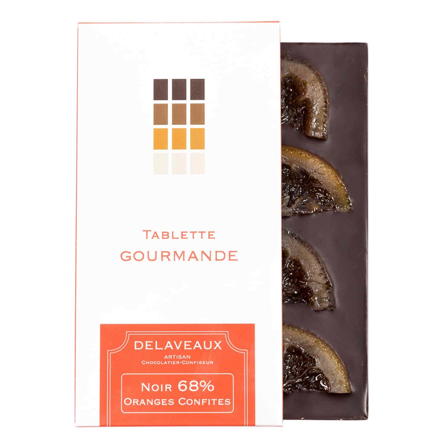 Tablette Chocolat Noir Oranges Confites 68% 80g