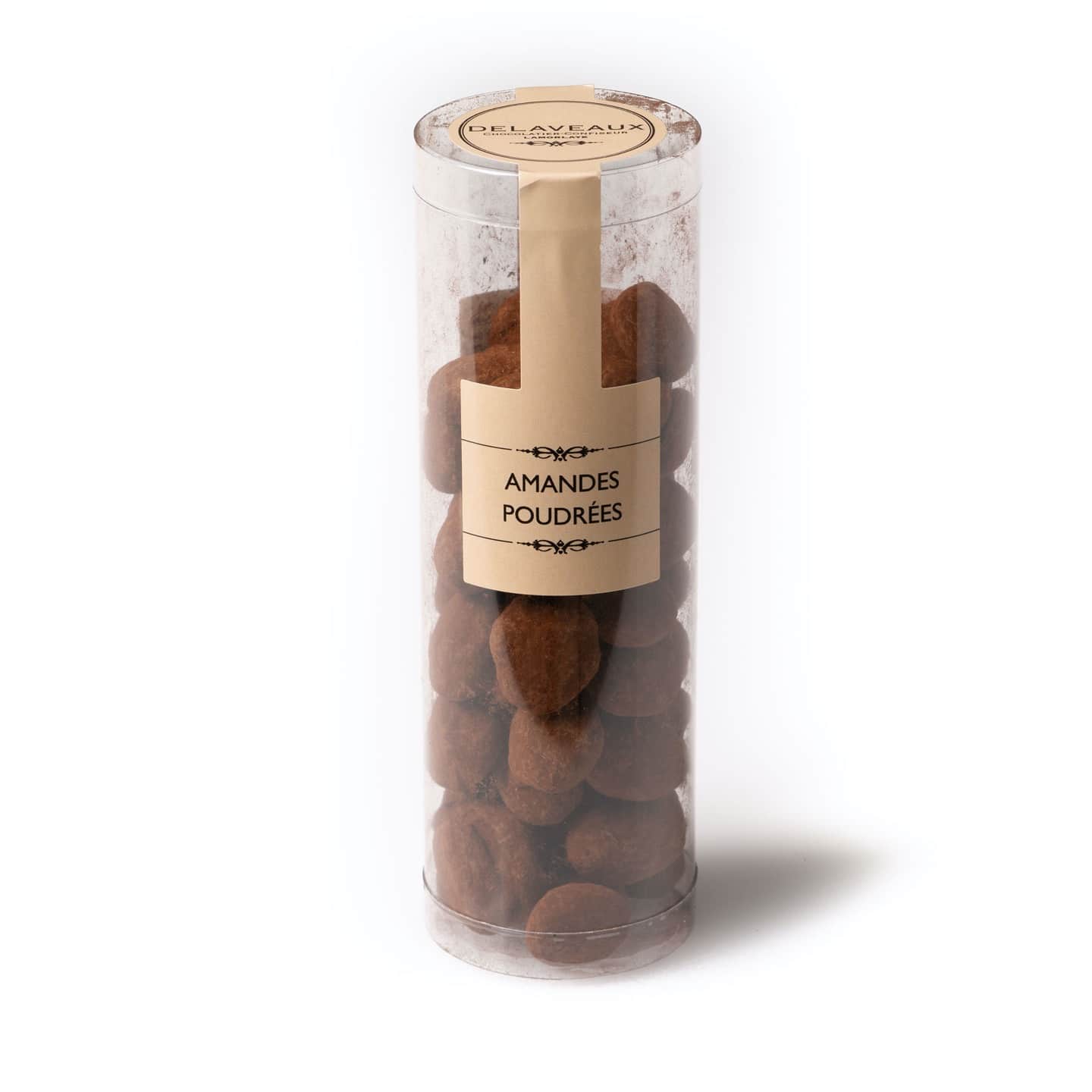 Amandes enrobées Chocolat Noir Poudre de Cacao 130g