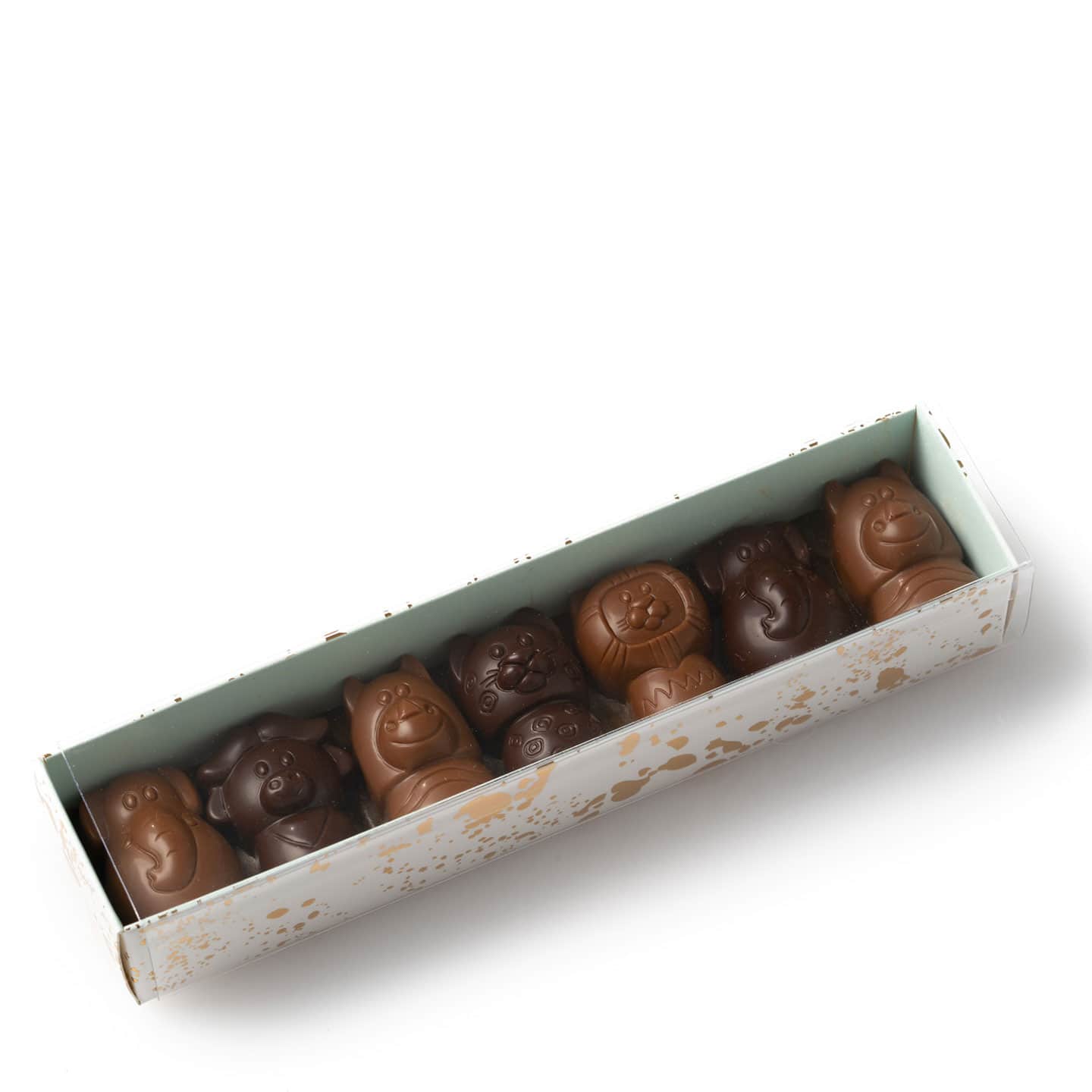 Animaux Savane Praliné Chocolat Noir et Lait Pâques 85g