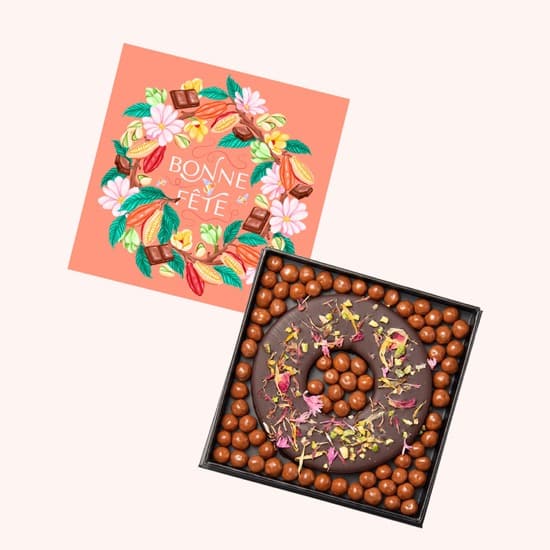 Couronne Chocolat Noir et Gourmandises Lait Fête des Mères