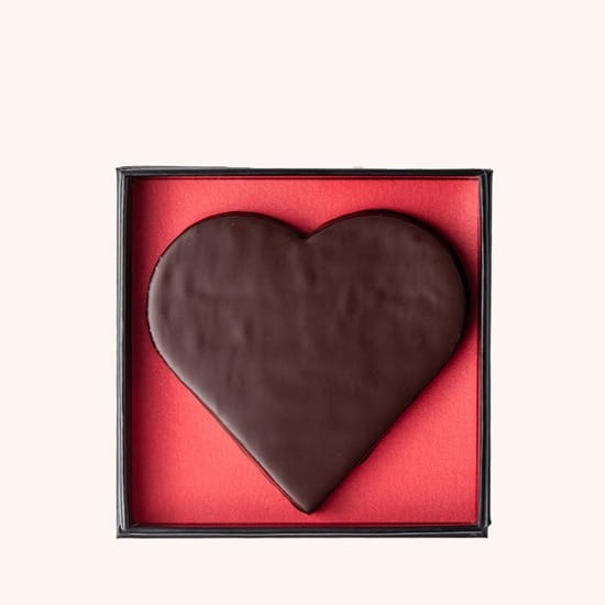 Coeur Chocolat Noir Guimauve Saint Valentin