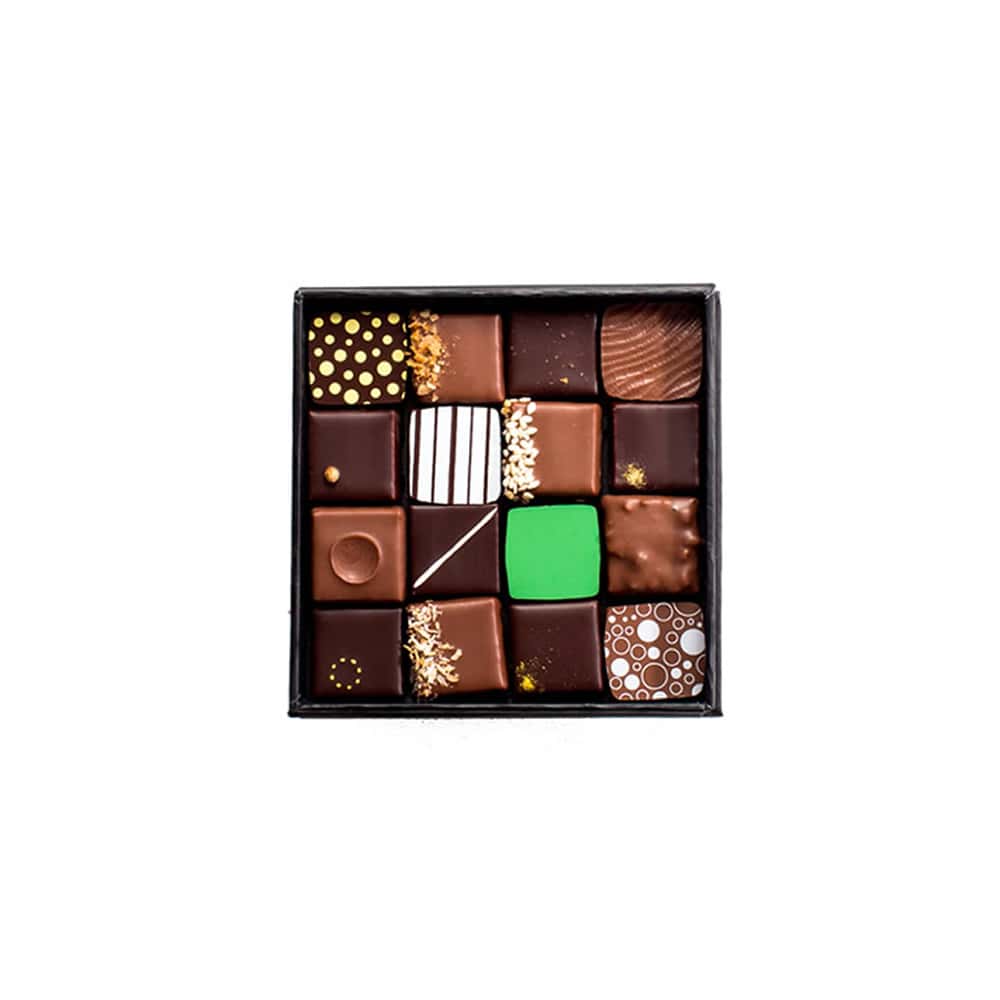 Assortiment Chocolats Noir et Lait 80g - 16 pièces