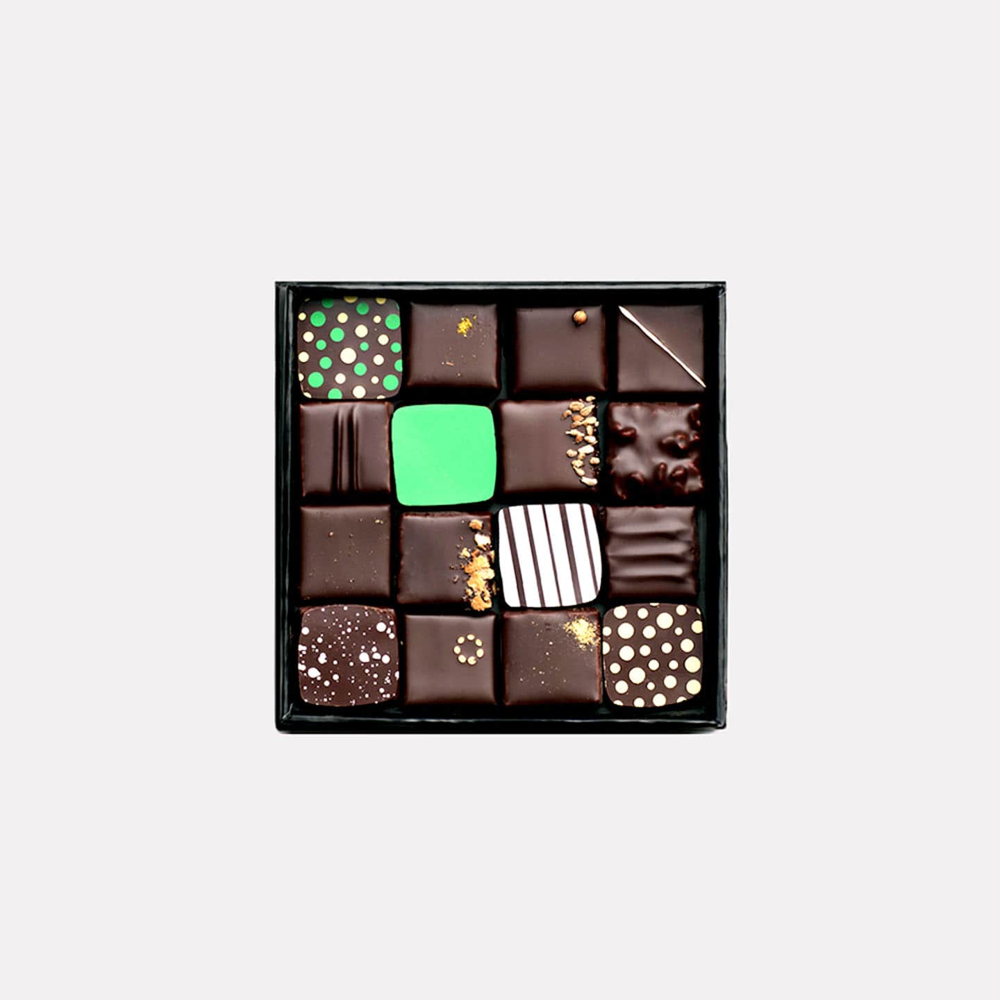 Assortiment Chocolats Noir 80g - 16 pièces