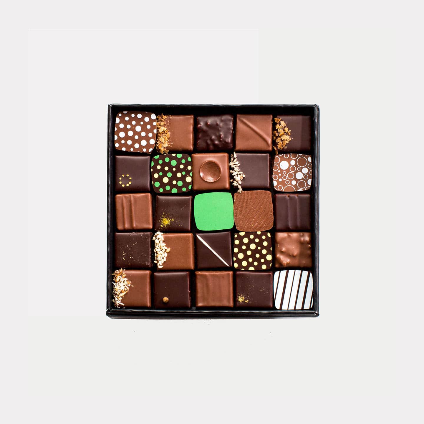 Assortiment Chocolats Noir et Lait 125g - 25 pièces