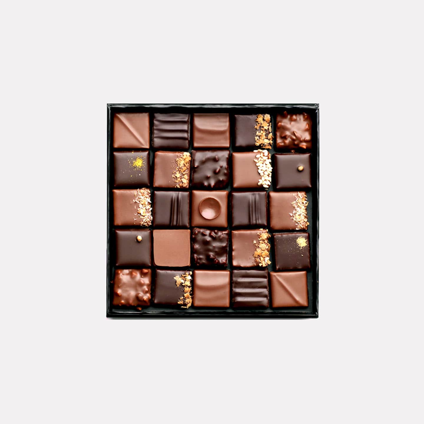 Assortiment Chocolats Pralinés Noir et Lait 125g - 25 pièces