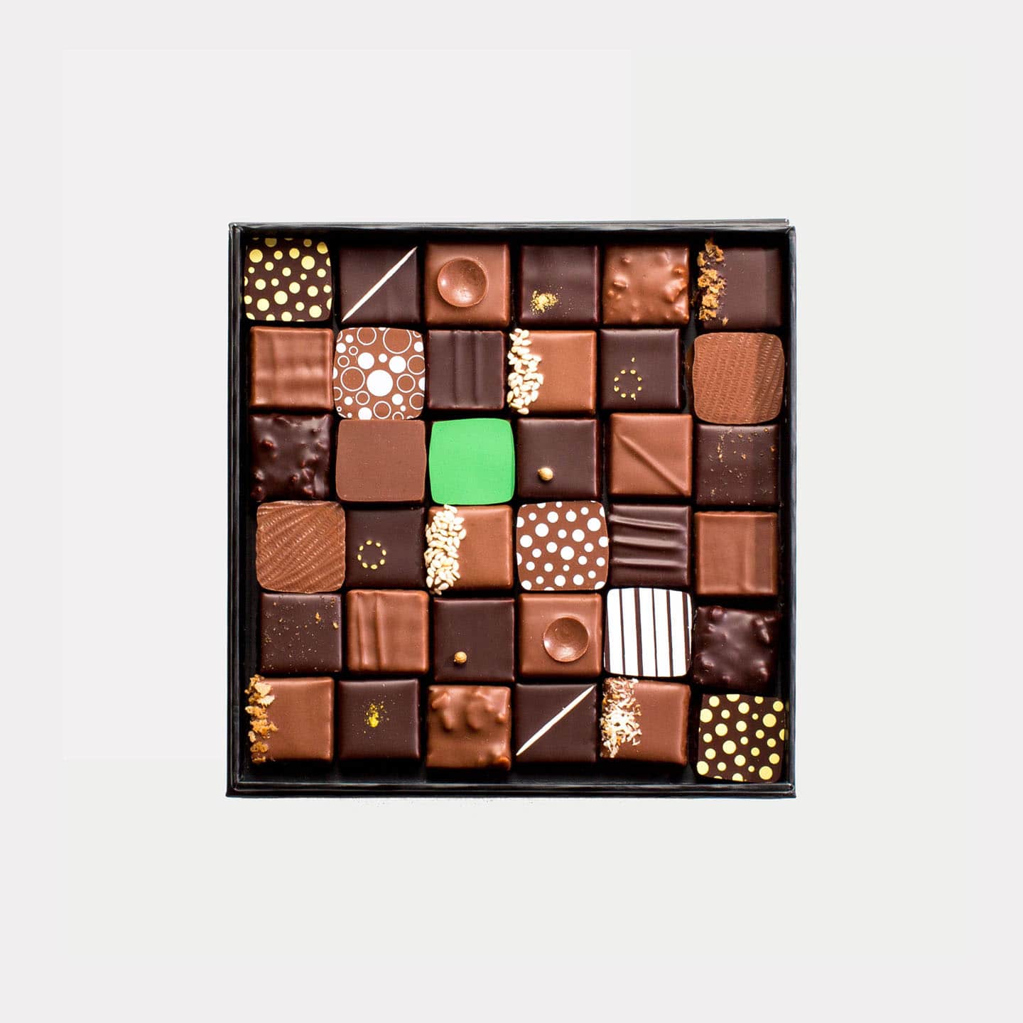 Assortiment Chocolats Noir et Lait 180g - 36 pièces