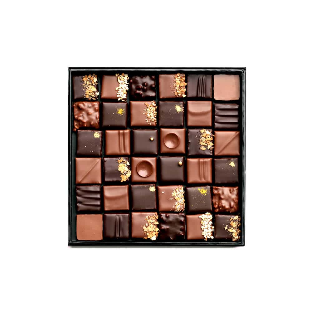 Assortiment Chocolats Pralinés Noir et Lait 180g - 36 pièces