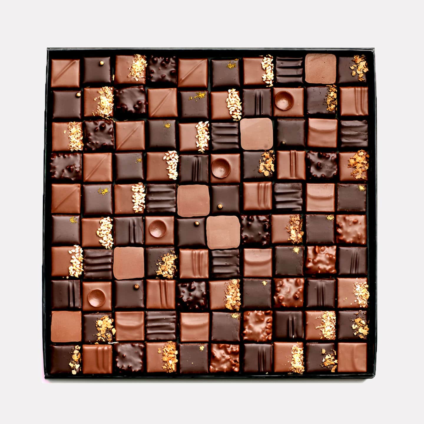 Assortiment Chocolats Pralinés Noir et Lait 500g - 100 pièces