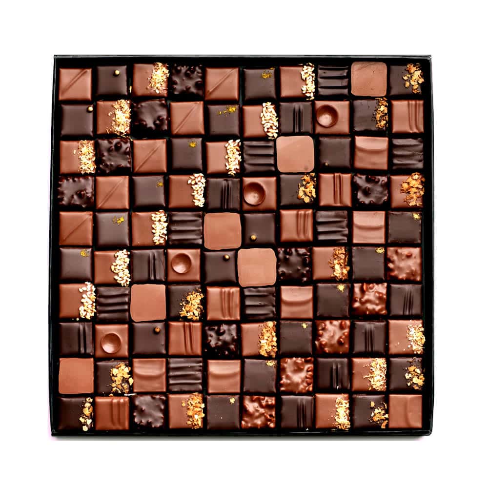 Assortiment Chocolats Pralinés Noir et Lait 500g - 100 pièces