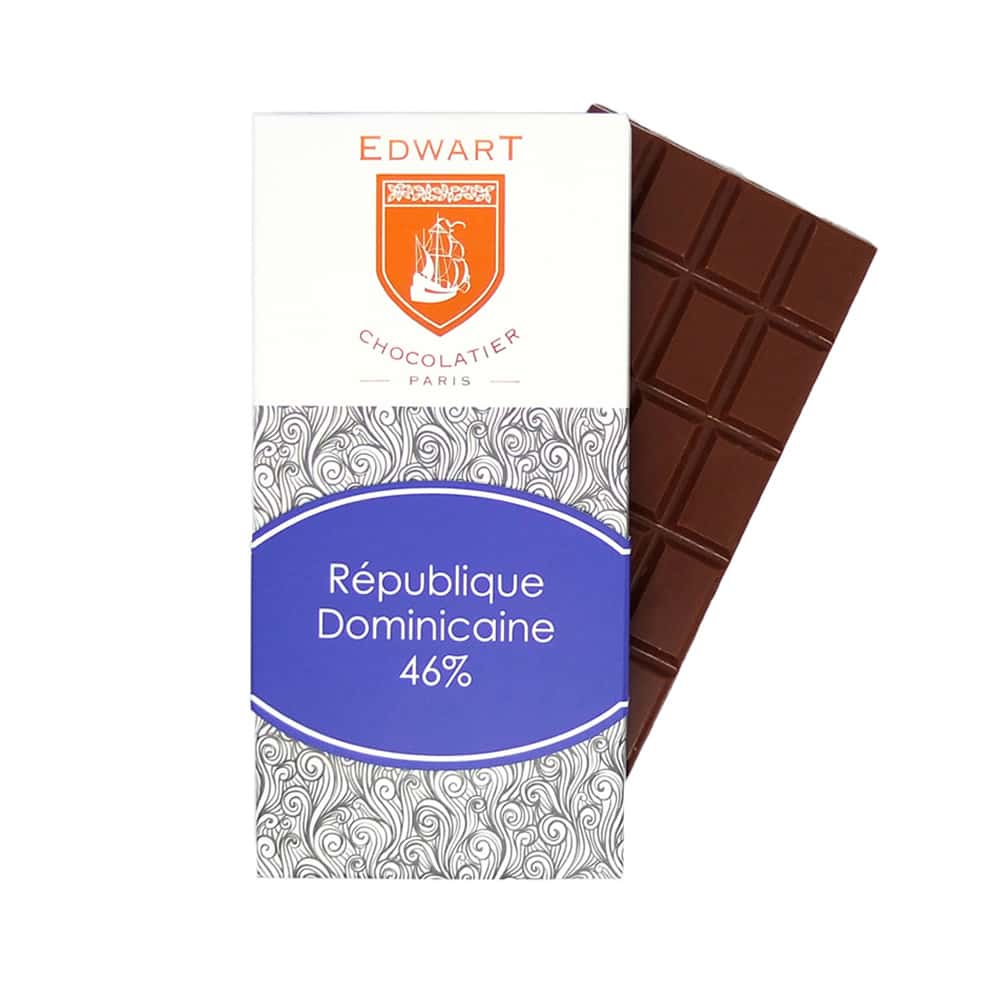 Tablette Chocolat Lait 46% origine République Dominicaine 100g