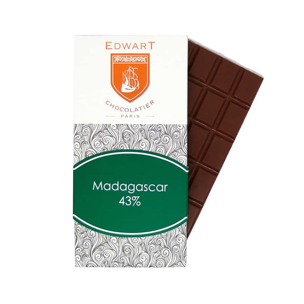 Tablette Chocolat Lait 43% origine Madagascar 100g