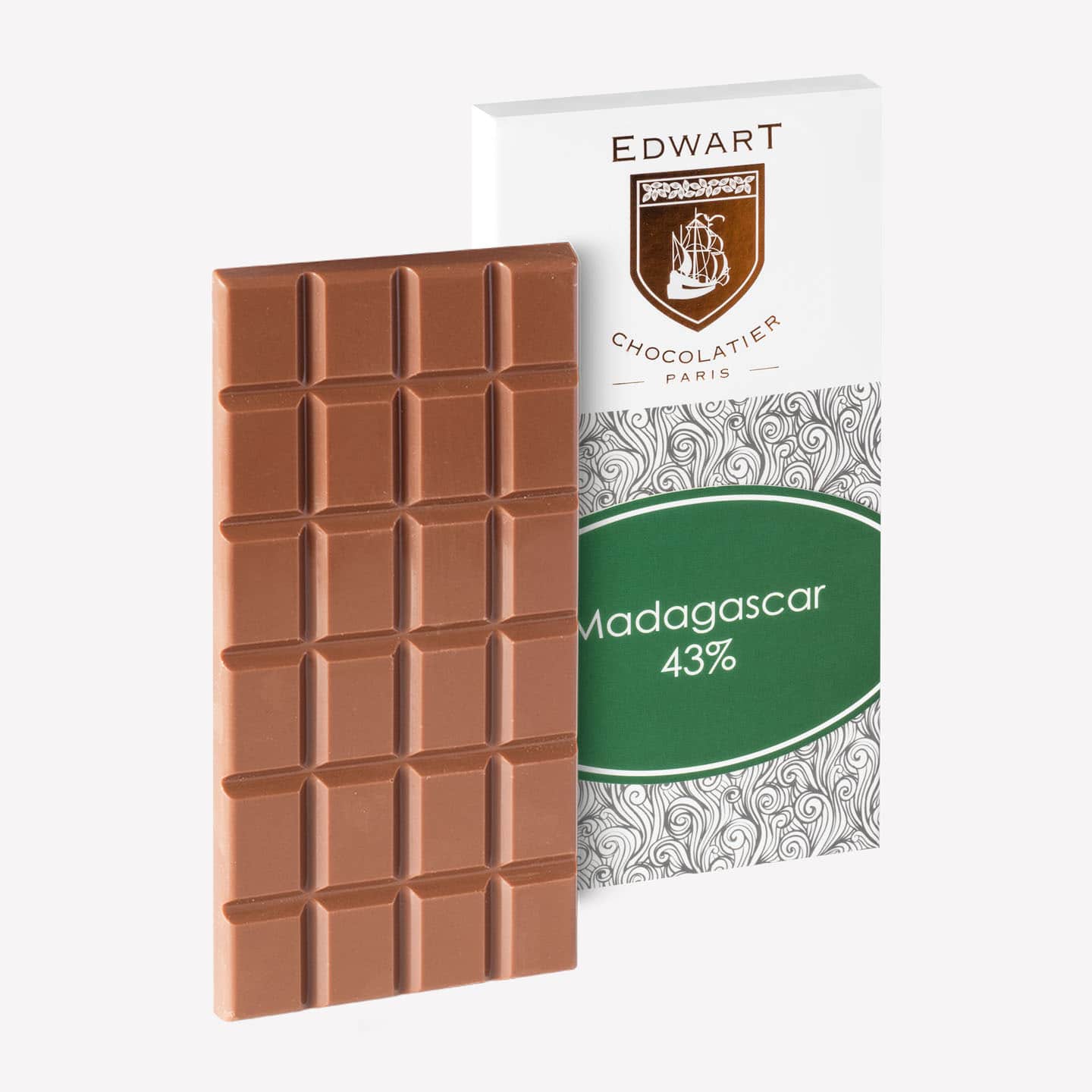 Tablette Chocolat Lait 43% origine Madagascar 100g