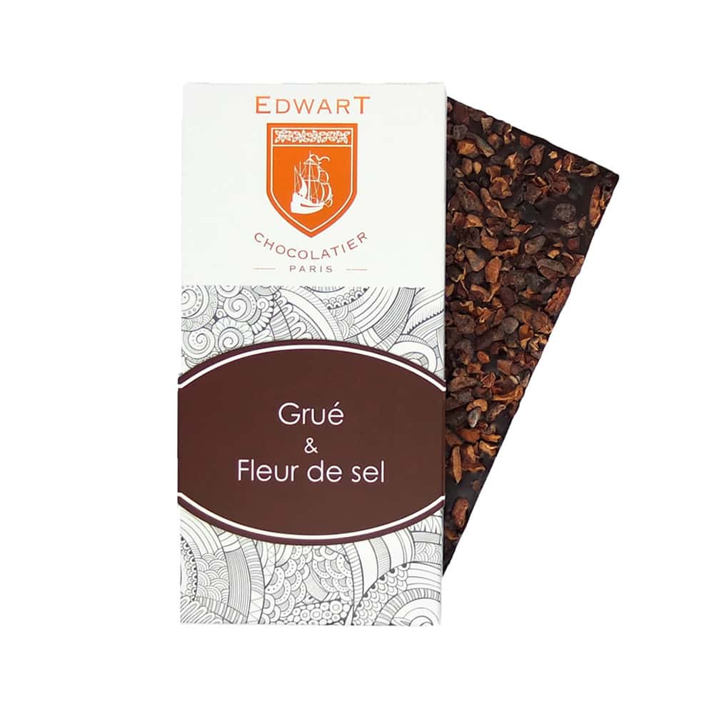 Tablette Chocolat Noir Grué Fleur de Sel 70% 80g