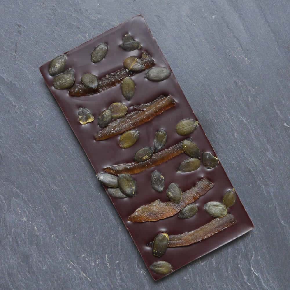 Tablette Chocolat Noir Graines de Courge Citron 70% 100g
