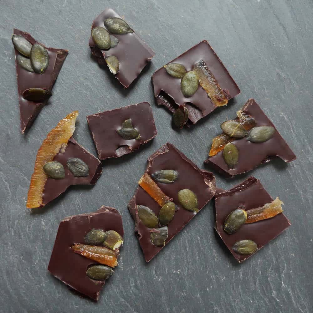 Tablette Chocolat Noir Graines de Courge Citron 70% 100g