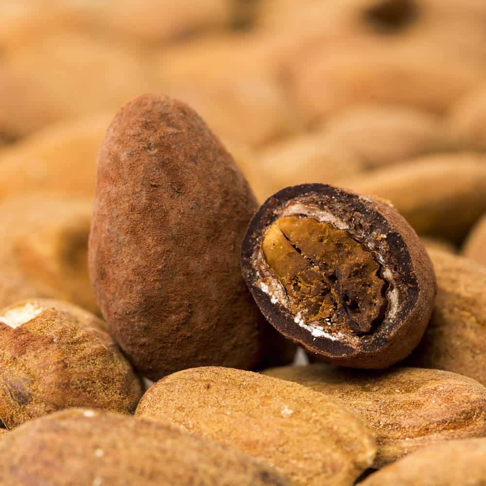 Amandes enrobées Chocolat Noir 200g