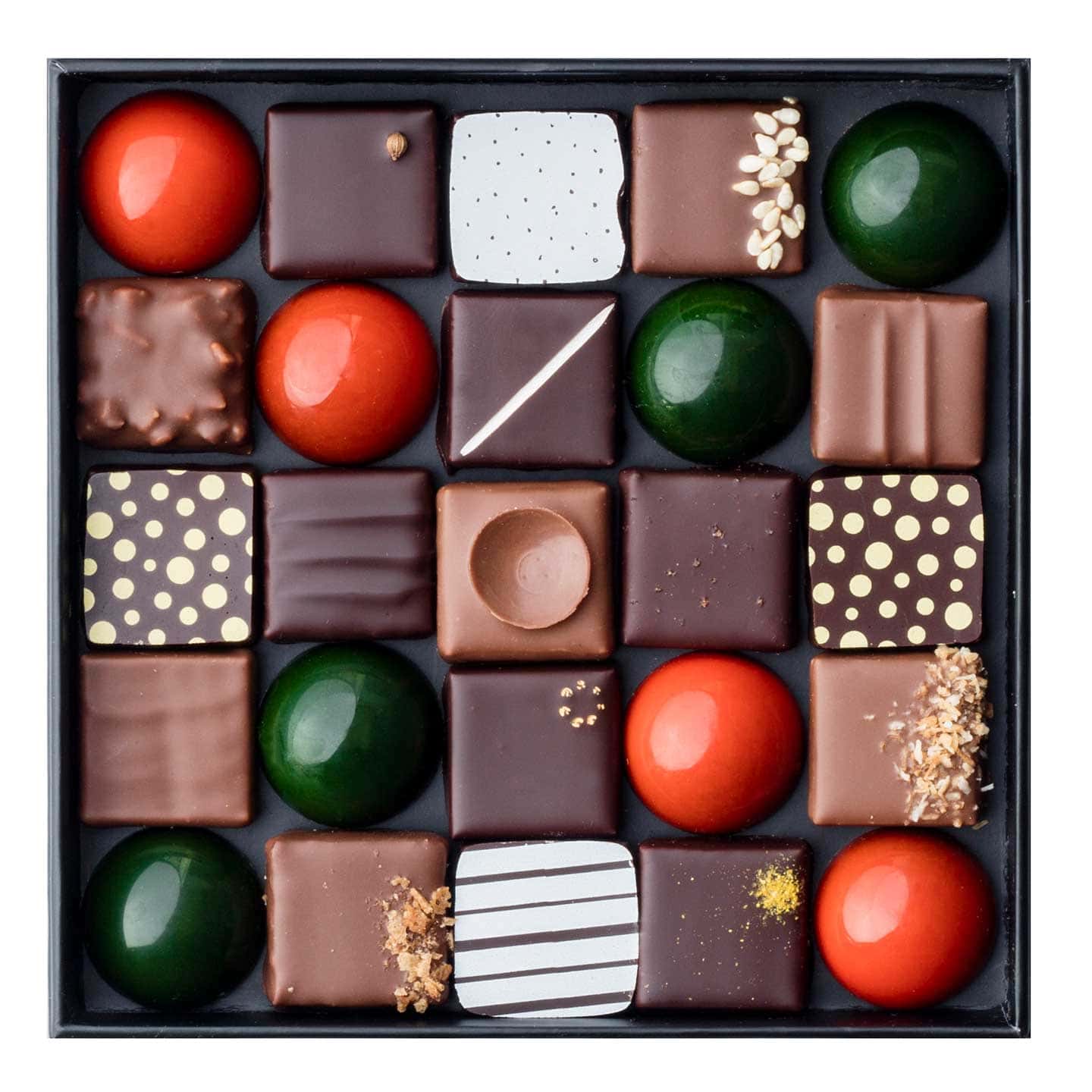 Assortiment Chocolats Noir et Lait Noël 125g - 25 pièces