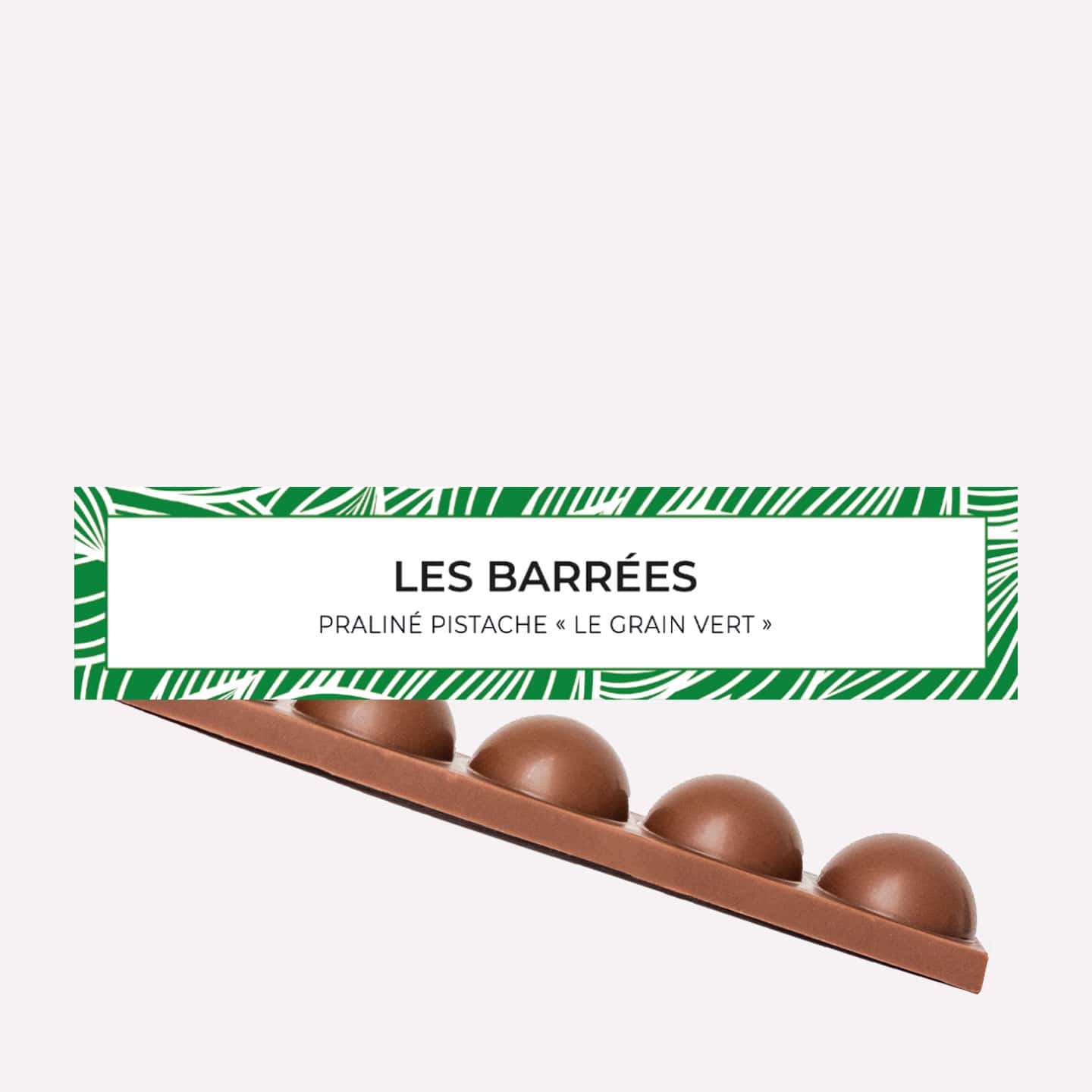 Praliné Chocolat Lait Pistache 30g La Barrée Le Grain Vert