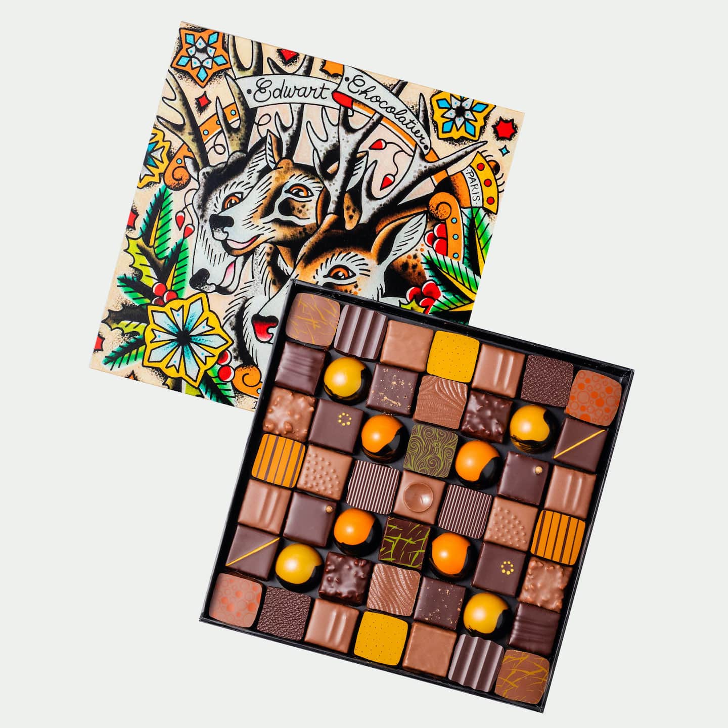 Assortiment Chocolats Noir et Lait Noël 265g - 49 pièces