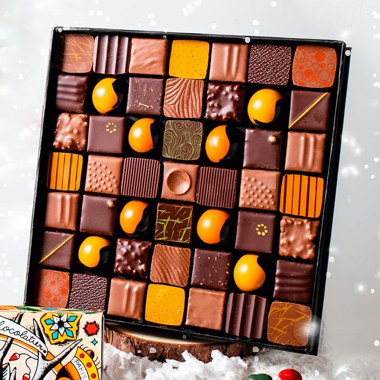 Assortiment Chocolats Noir et Lait Noël 265g - 49 pièces