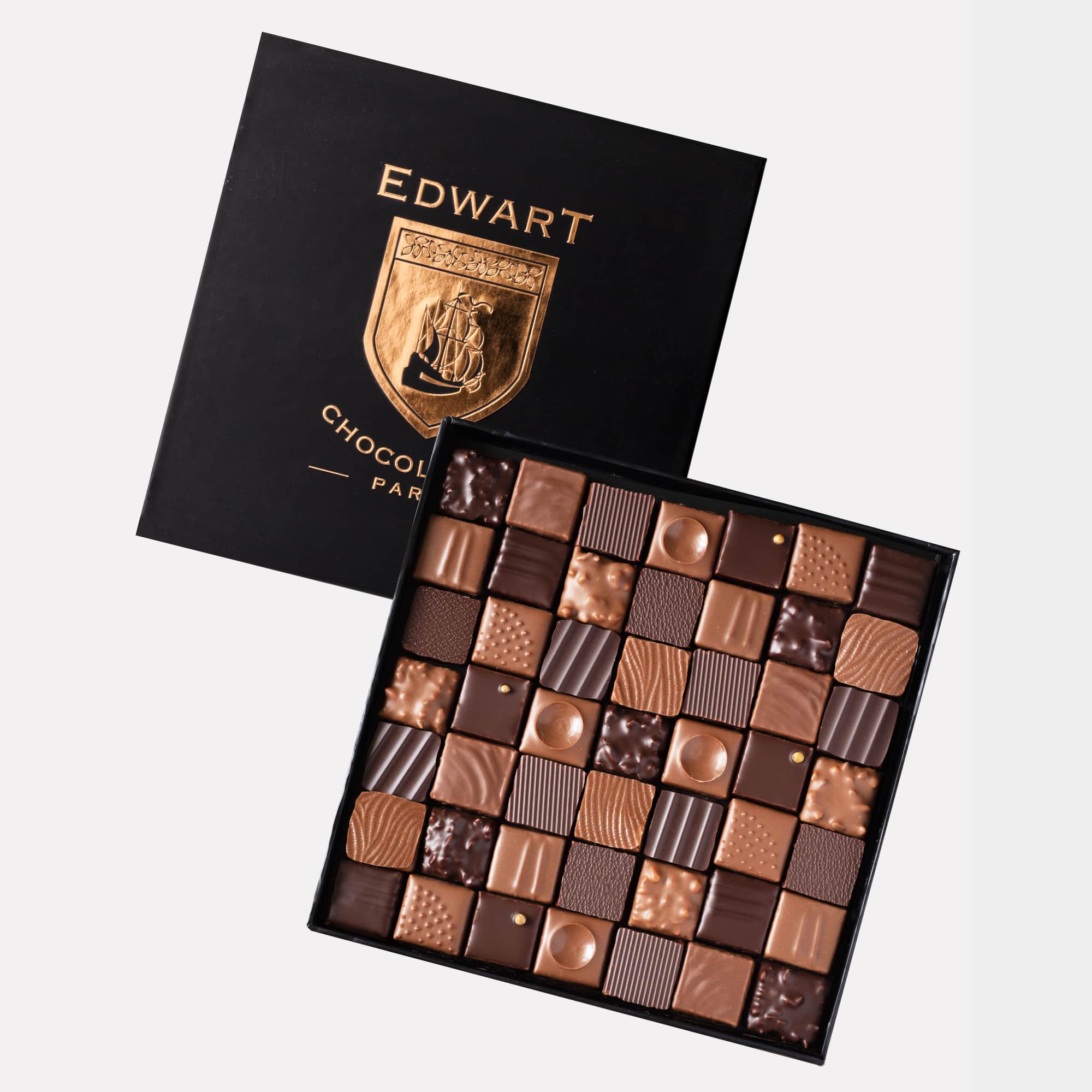 Assortiment Chocolats Pralinés Noir et Lait 270g - 49 pièces