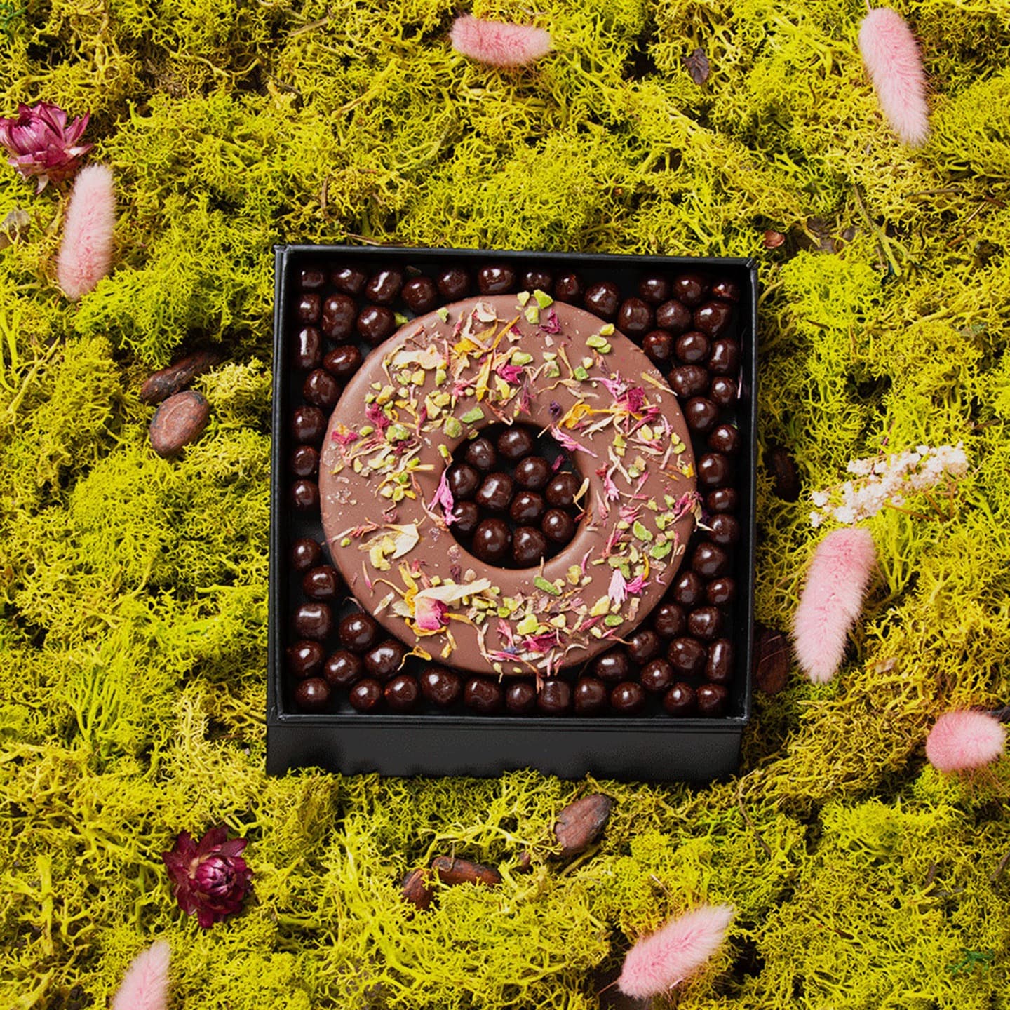 Couronne Chocolat Lait et Gourmandises Noir Fête des Mères 110g