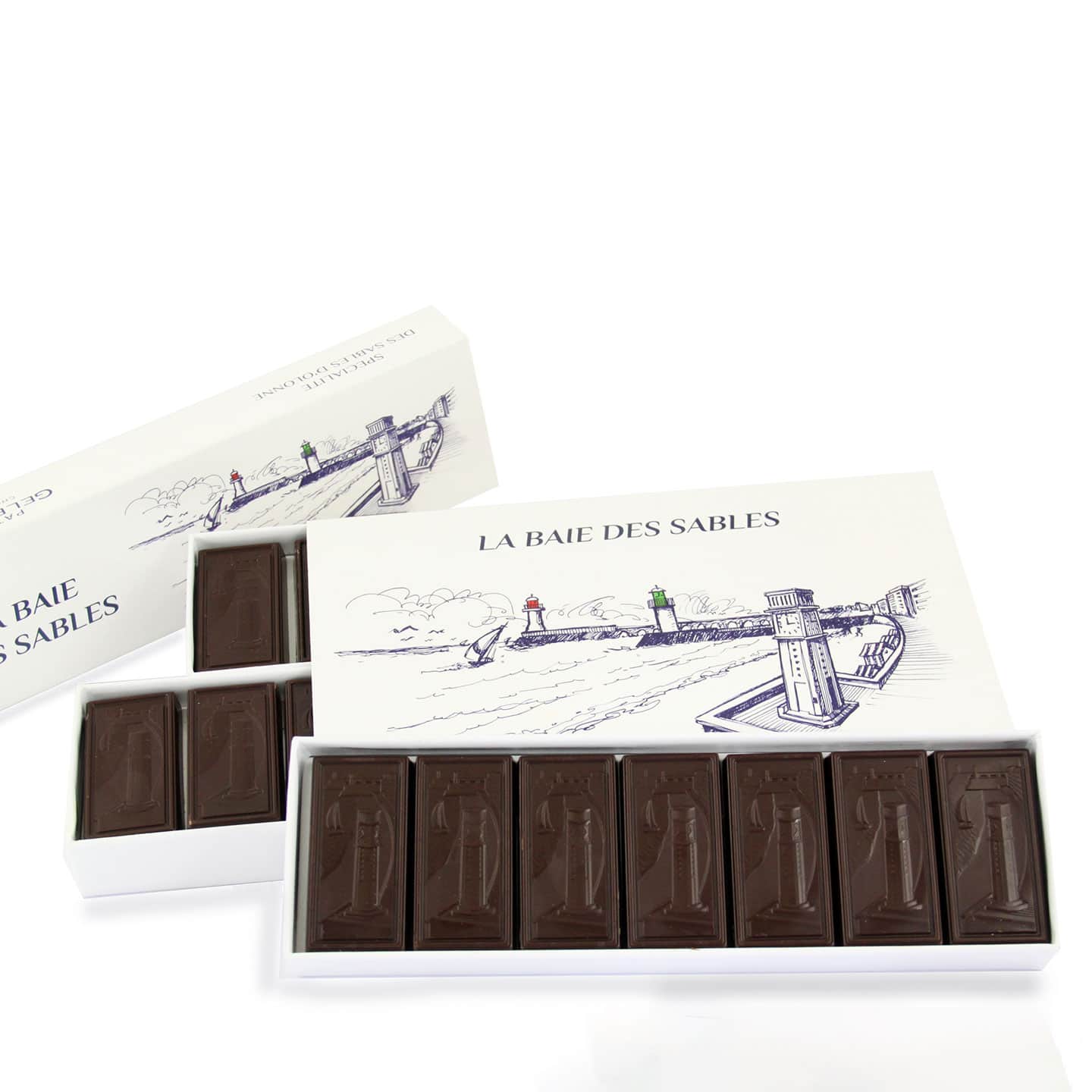 Chocolat Noir Caramel Beurre salé 100g - 7 pièces Baie des Sables