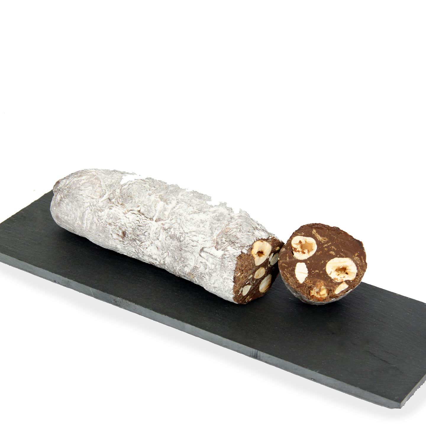Saucisson Chocolat Lait Praliné Amande Noisette Pistache 200g