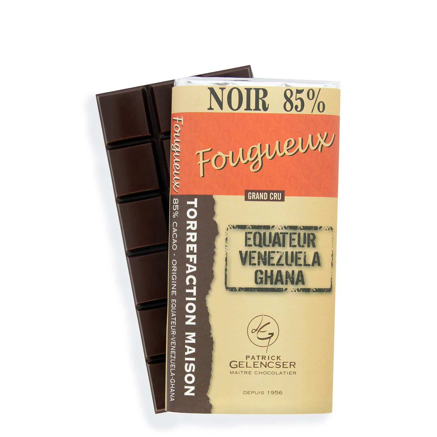 Tablette Chocolat Noir 85% 100g Fougueux