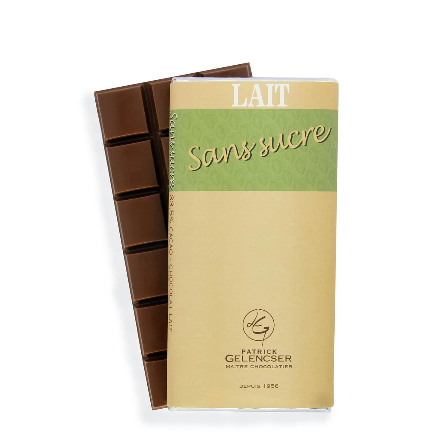 Tablette Chocolat Lait Sans Sucre 34% 100g
