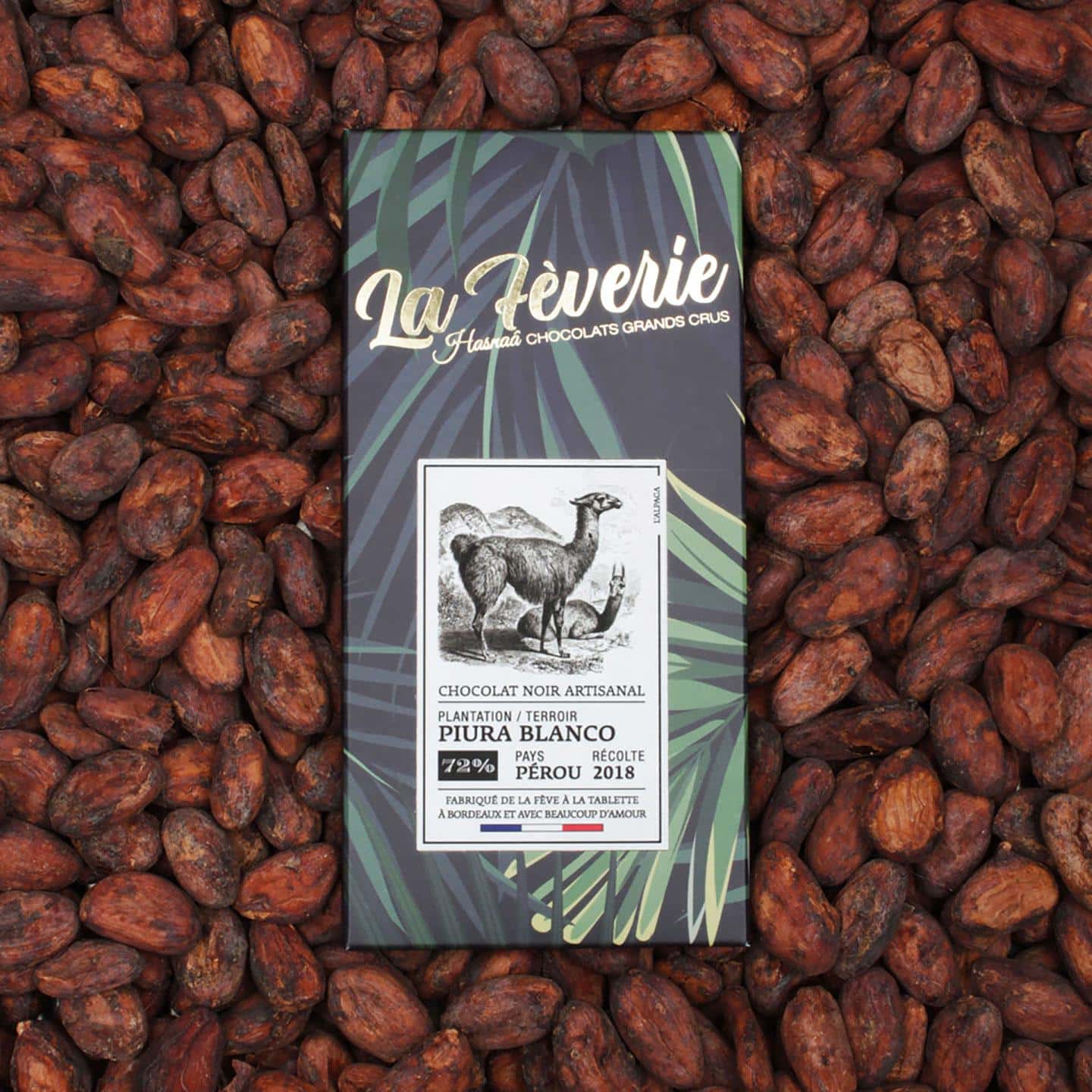 Tablette Chocolat Noir 72% Grand Cru origine Pérou 56g Bean to Bar