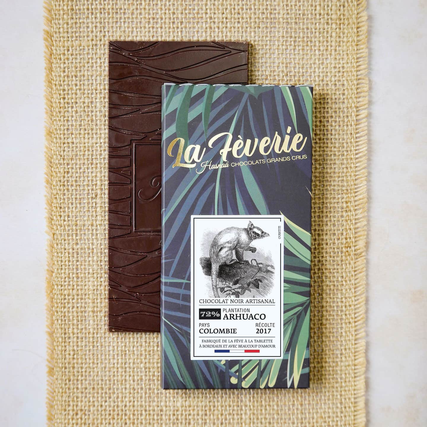 Tablette Chocolat Noir 72% Grand Cru origine Colombie 56g Bean to Bar