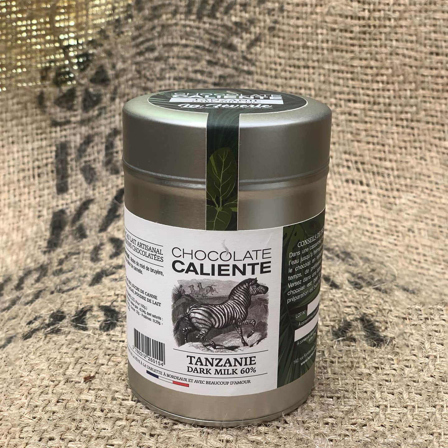 Poudre Cacao Tanzanie Lait 60% pour Chocolat Chaud 300g