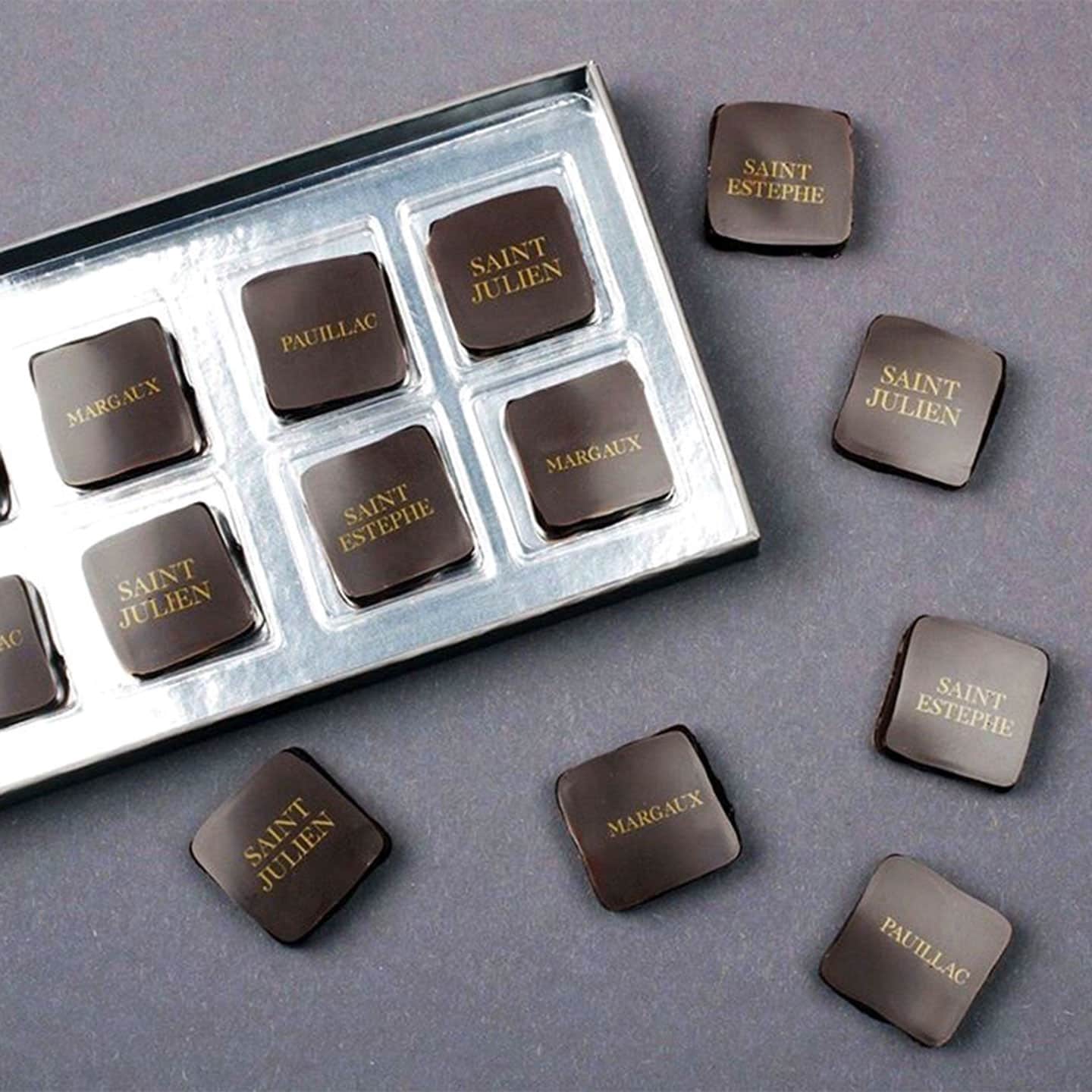Assortiment Ganache Bordeaux Chocolat Noir 60g - 4 pièces Un Instant à Bordeaux