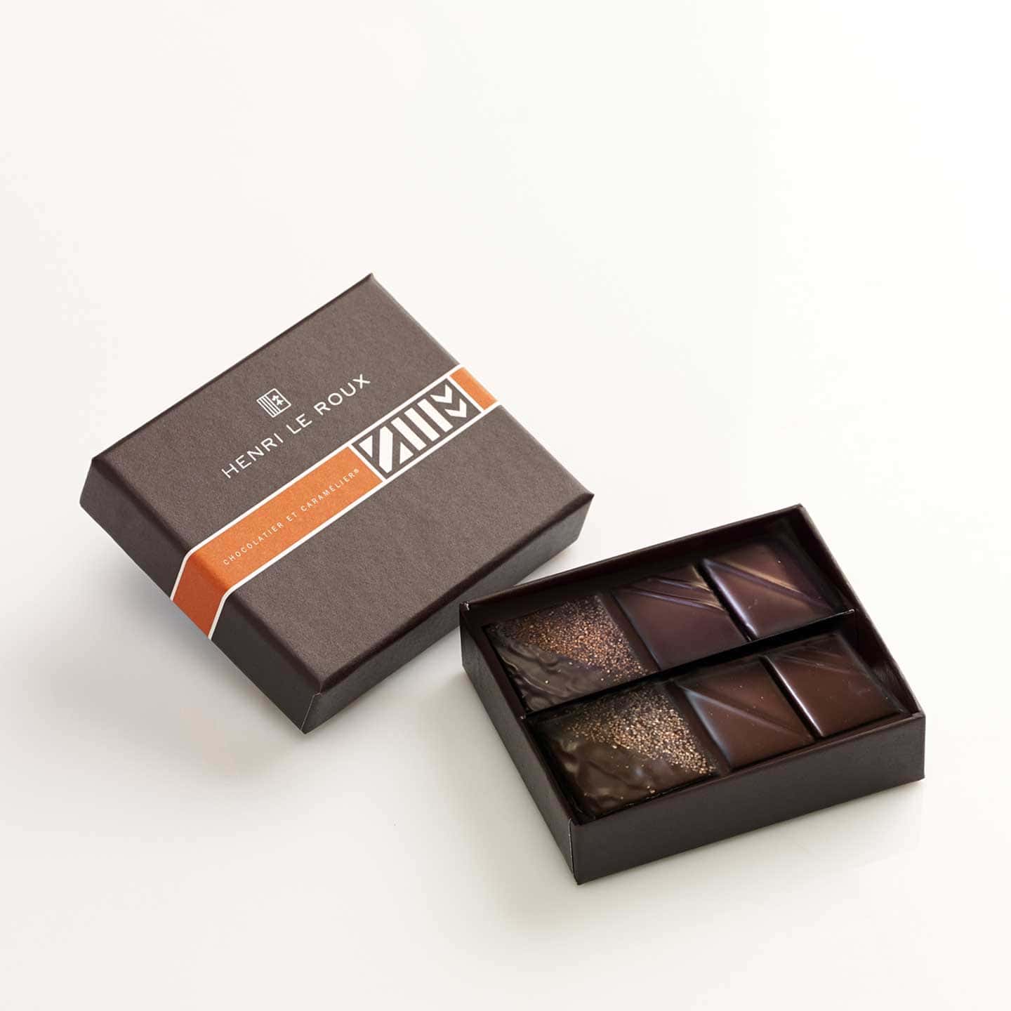 Assortiment Chocolats Ganaches Noir 35g - 6 pièces Coffret Dégustation