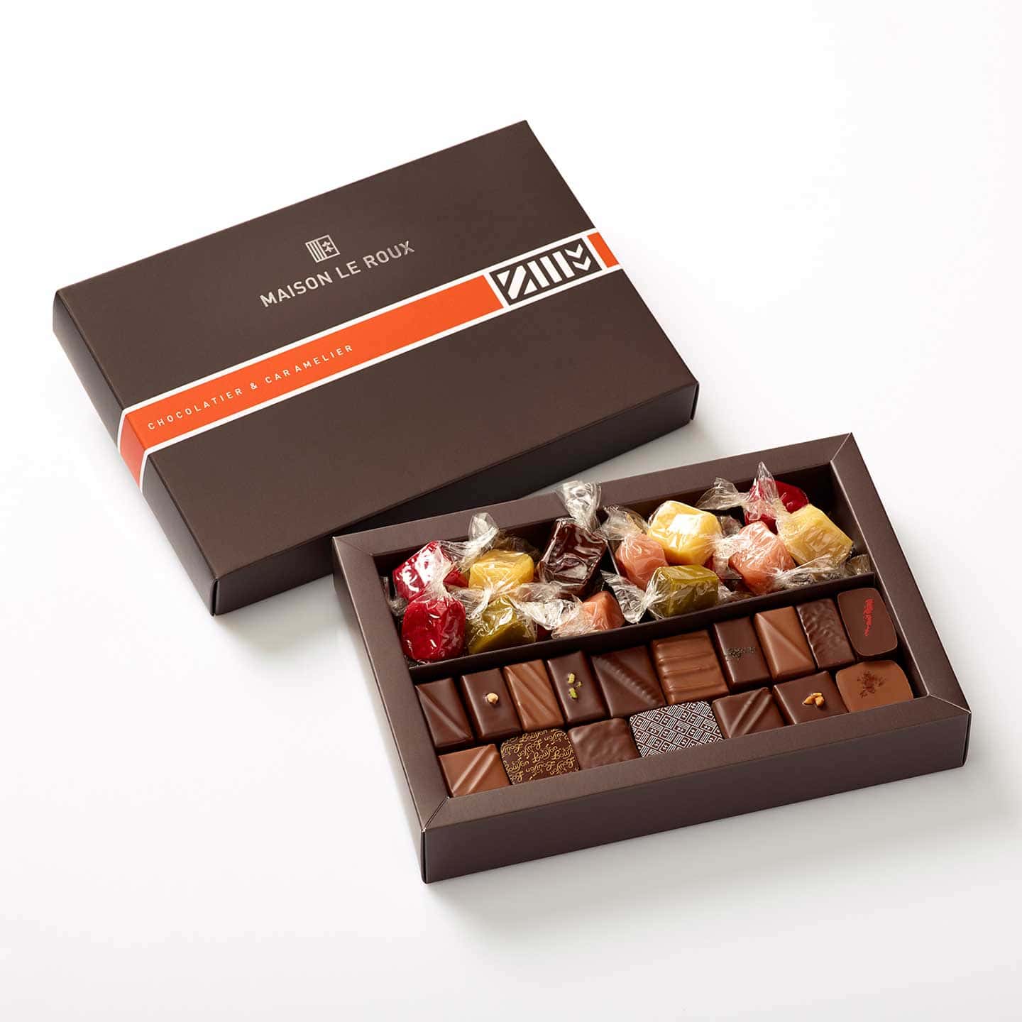 Caramels et Assortiment Chocolats Noir et Lait 280g