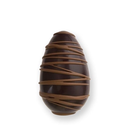 Oeufs Zébrés Chocolat Noir Garnis Pâques