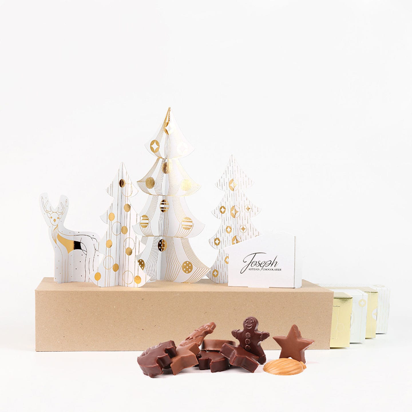 Calendrier de Avent 180g 24 pièces Forêt enchantée Or