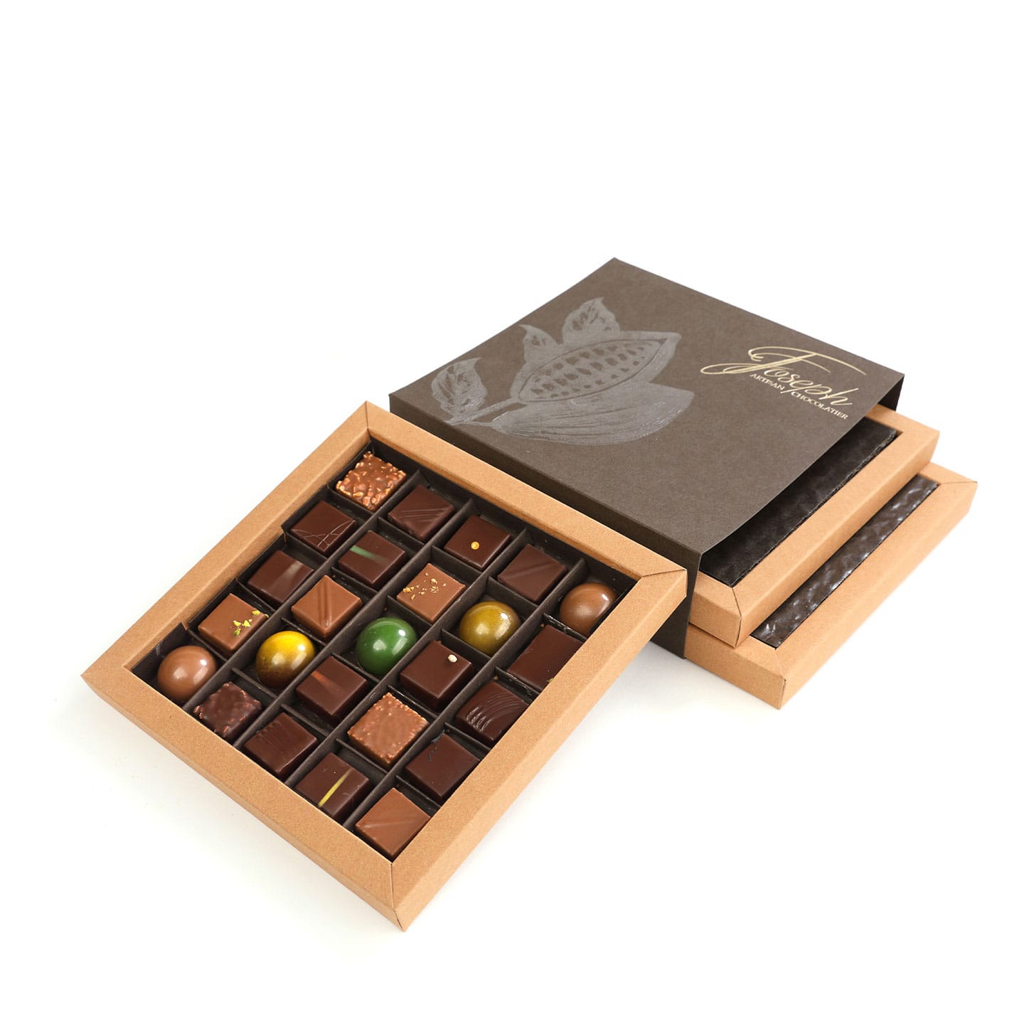 Assortiment Chocolats Noir et Lait 600g - 75 pièces