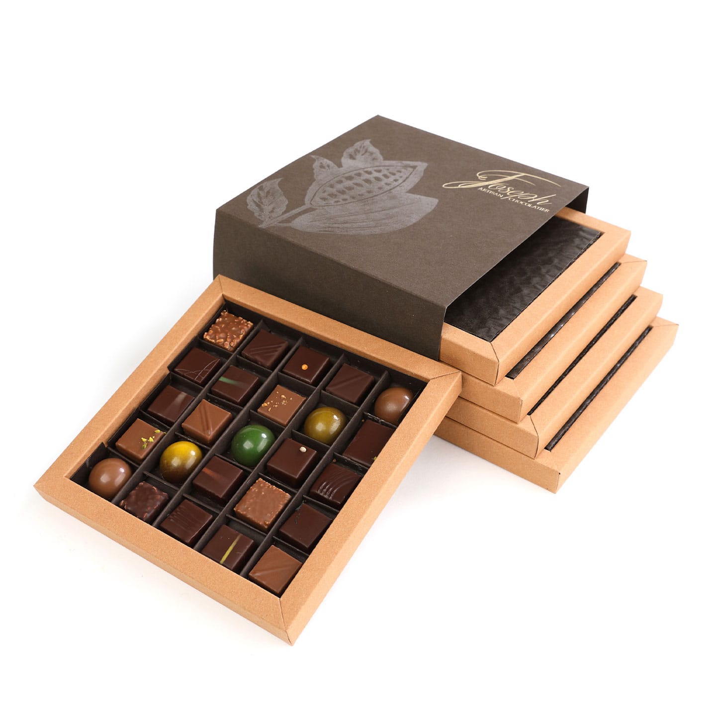 Assortiment Chocolats Pralinés Noir et Lait 1000g - 125 pièces