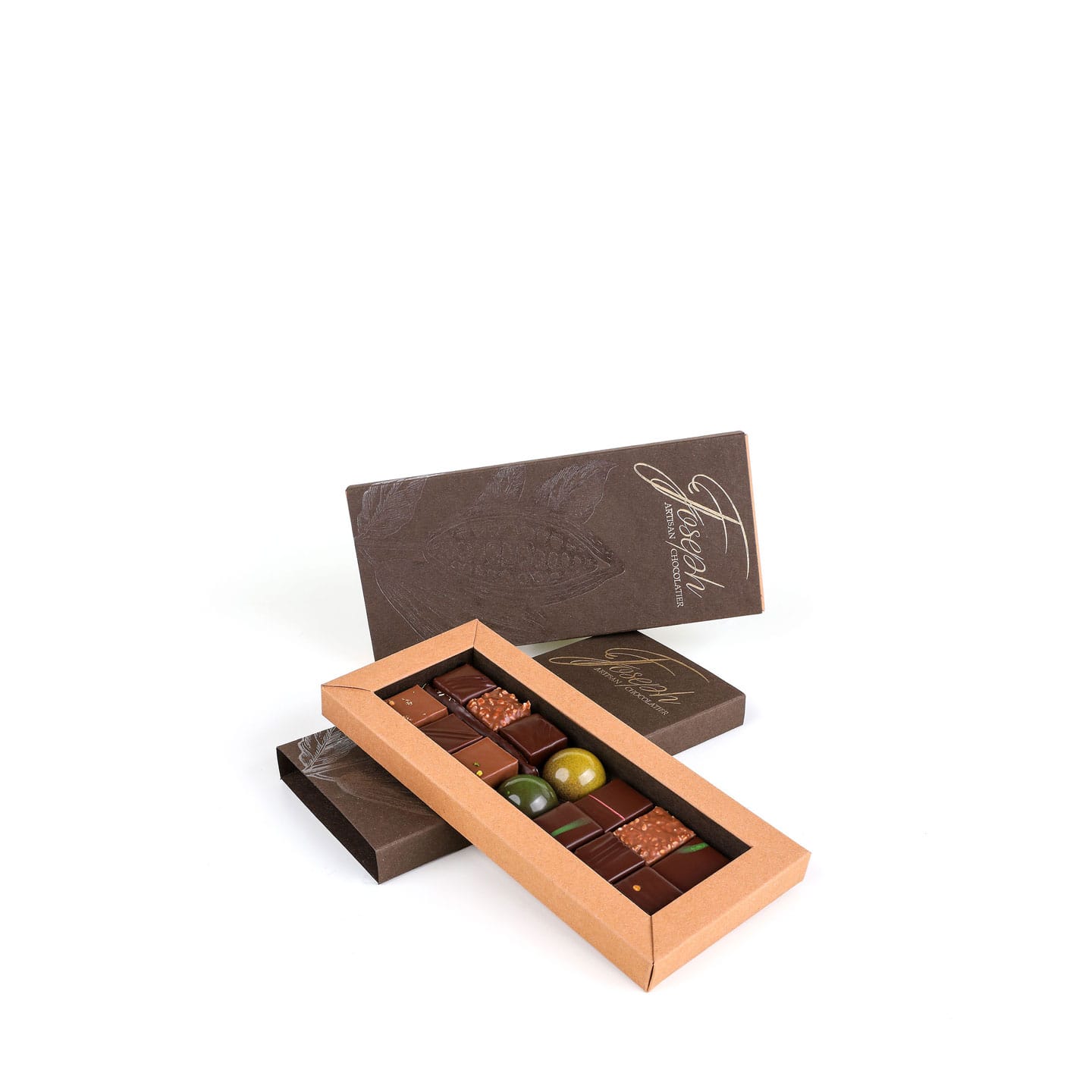 Assortiment Chocolats Pralinés Noir et Lait 96g - 12 pièces